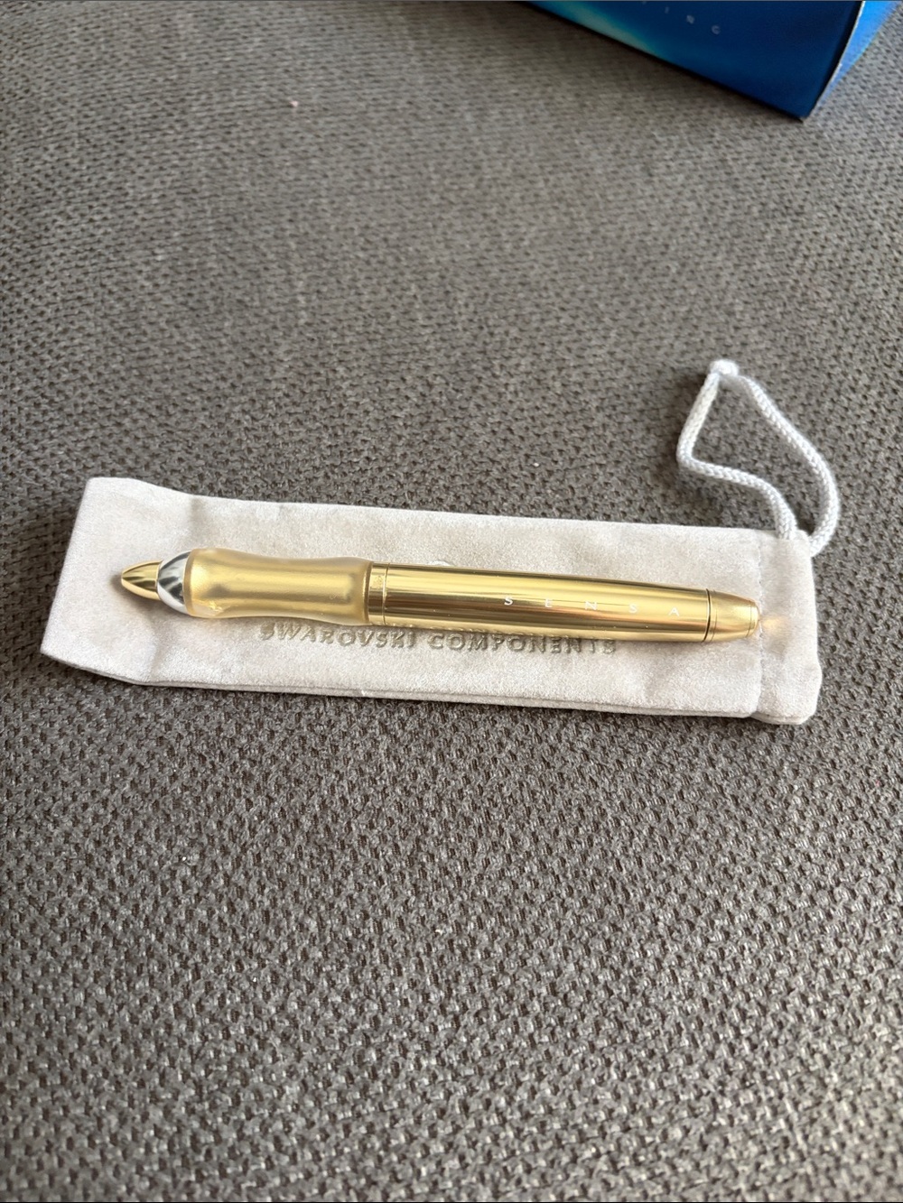 Vintage SENSA Gold Pen Swarovski Crystal Components w/ Pouch